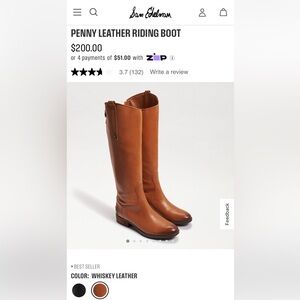 Sam Edelman Penny Riding Boot in Whiskey Leather- size 6